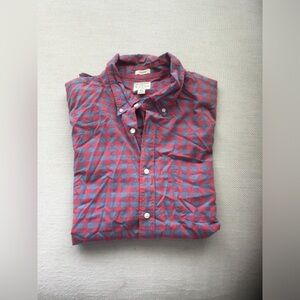 Men's Red and Blue Plaid Shirt